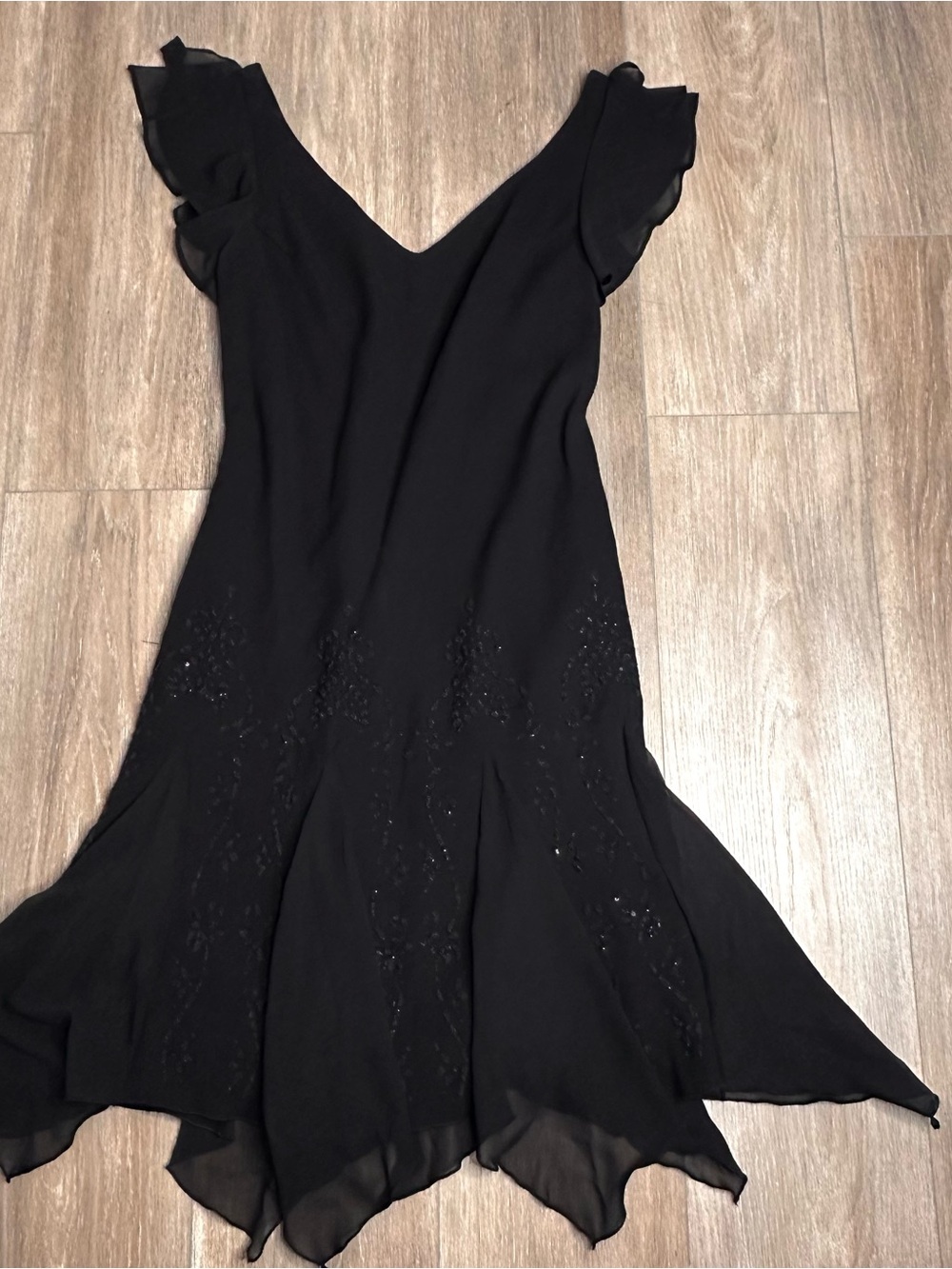 SL Fashions petitie black vintage dress